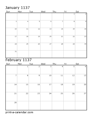 Two Vertical Months 1137