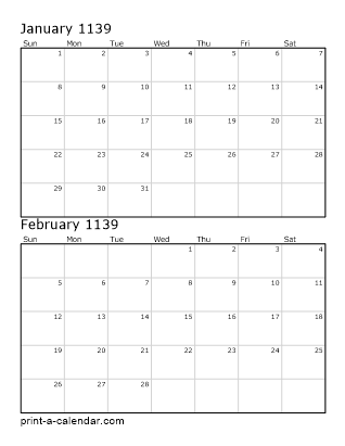 Two Vertical Months 1139