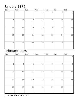 Two Vertical Months 1175