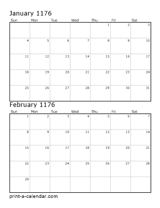 Two Vertical Months 1176