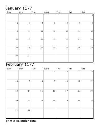 Two Vertical Months 1177