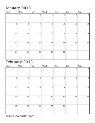 Two Vertical Months 13