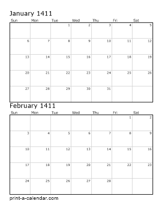 Two Vertical Months 1411