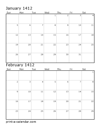 Two Vertical Months 1412