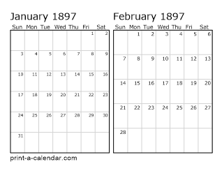 Two Horizontal Months 1897