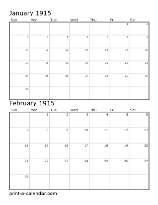 Two Vertical Months 1915