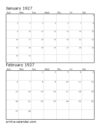 Two Vertical Months 1927