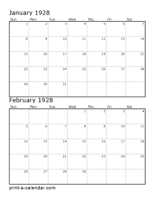 Two Vertical Months 1928