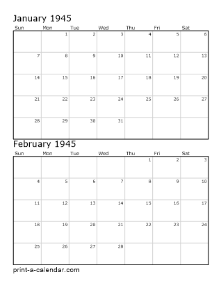 Two Vertical Months 1945