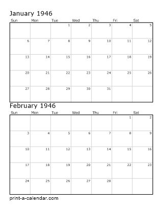 Two Vertical Months 1946