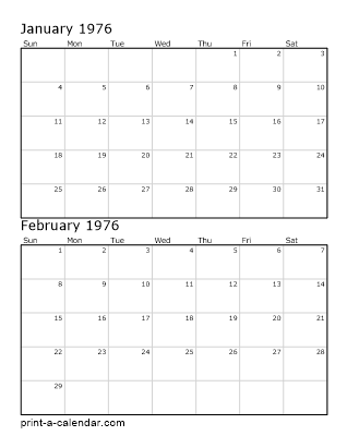 Two Vertical Months 1976