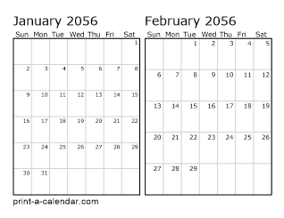 Two Horizontal Months 2056