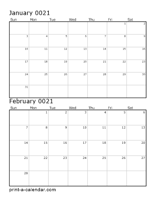 Two Vertical Months 21