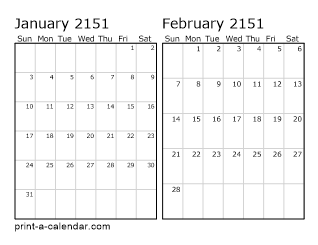 Two Horizontal Months 2151