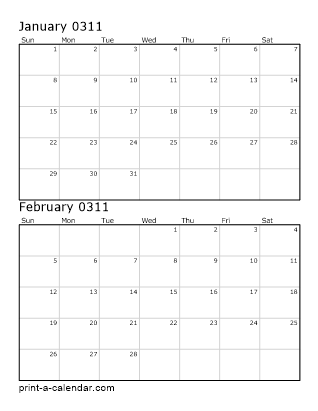 Two Vertical Months 311