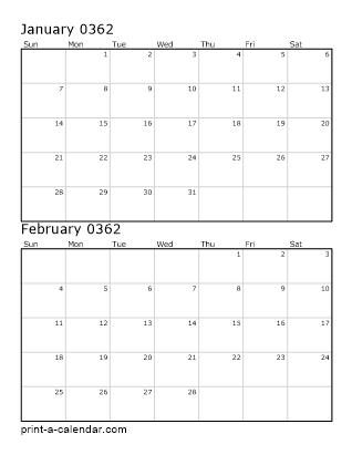 Two Vertical Months 362