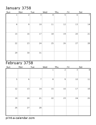 Two Vertical Months 3758