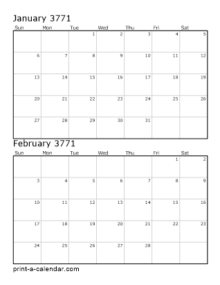 Two Vertical Months 3771