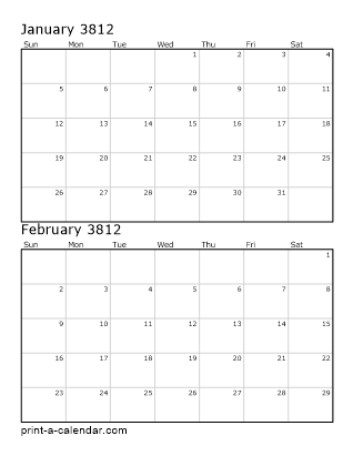 Two Vertical Months 3812