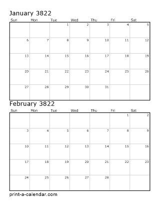 Two Vertical Months 3822