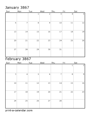 Two Vertical Months 3867