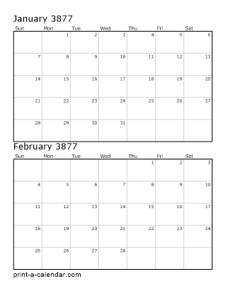 Two Vertical Months 3877