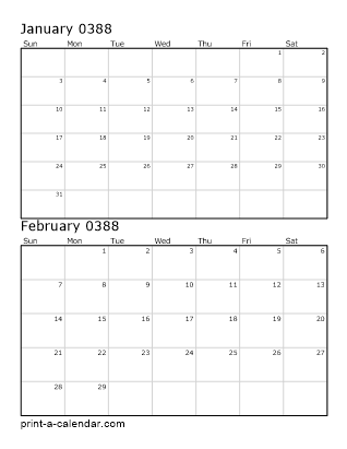 Two Vertical Months 388