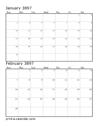 Two Vertical Months 3897