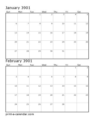 Two Vertical Months 3901