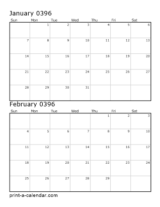 Two Vertical Months 396