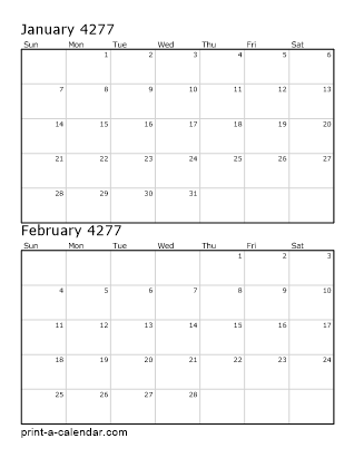 Two Vertical Months 4277