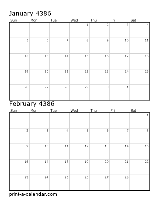 Two Vertical Months 4386