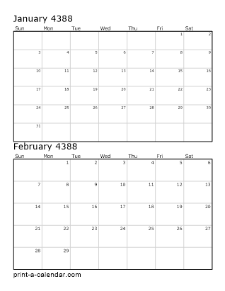 Two Vertical Months 4388