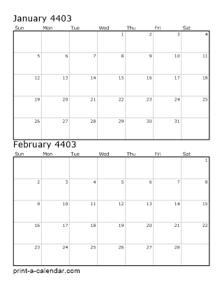 Two Vertical Months 4403