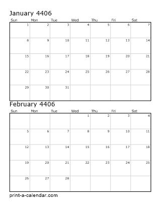 Two Vertical Months 4406