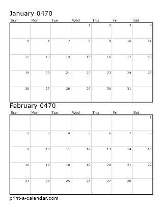 Two Vertical Months 470