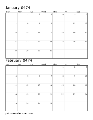 Two Vertical Months 474