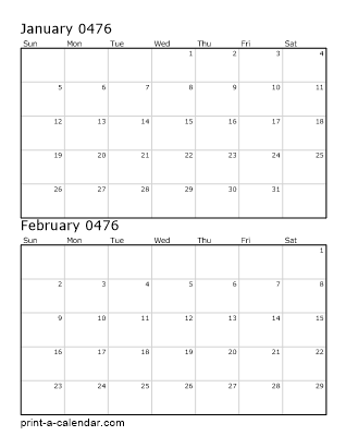 Two Vertical Months 476