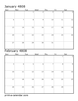 Two Vertical Months 4808