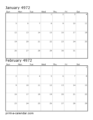 Two Vertical Months 4972