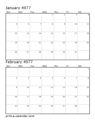 Two Vertical Months 4977