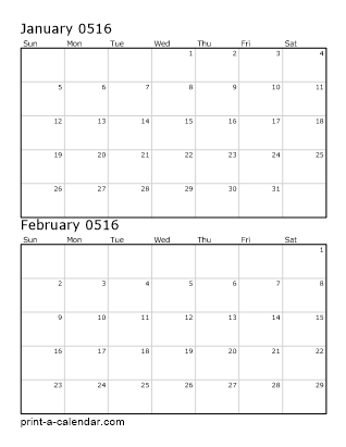 Two Vertical Months 516