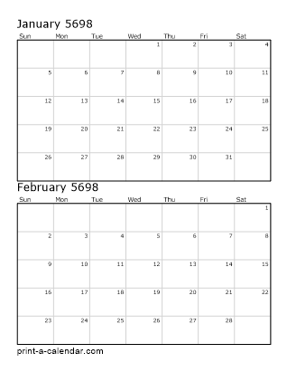 Two Vertical Months 5698