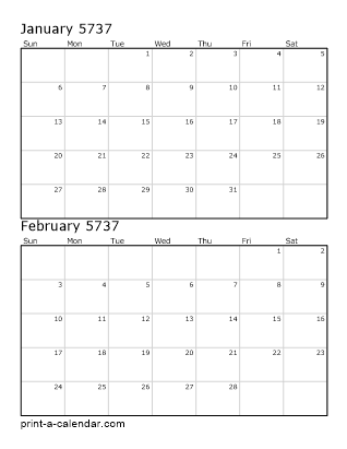 Two Vertical Months 5737