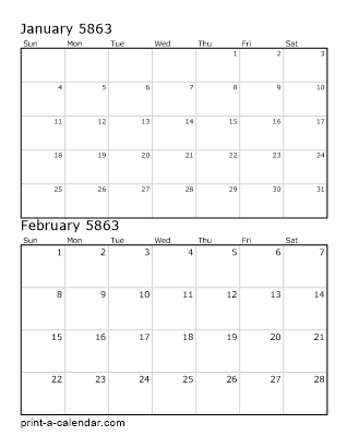 Two Vertical Months 5863