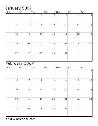 Two Vertical Months 5867