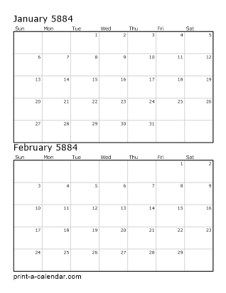 Two Vertical Months 5884