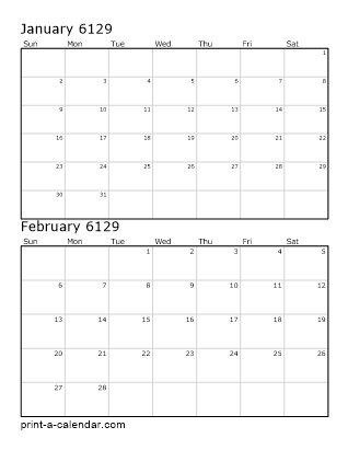 Two Vertical Months 6129