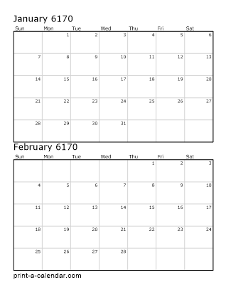 Two Vertical Months 6170