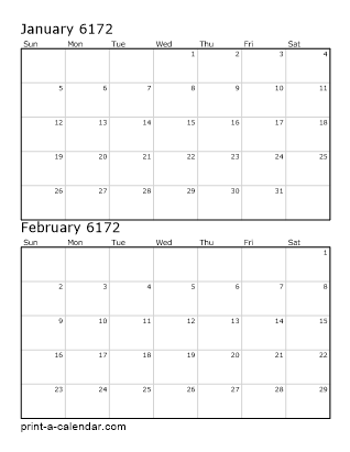 Two Vertical Months 6172